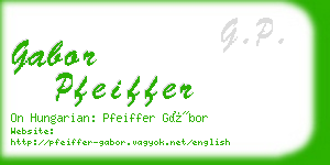 gabor pfeiffer business card